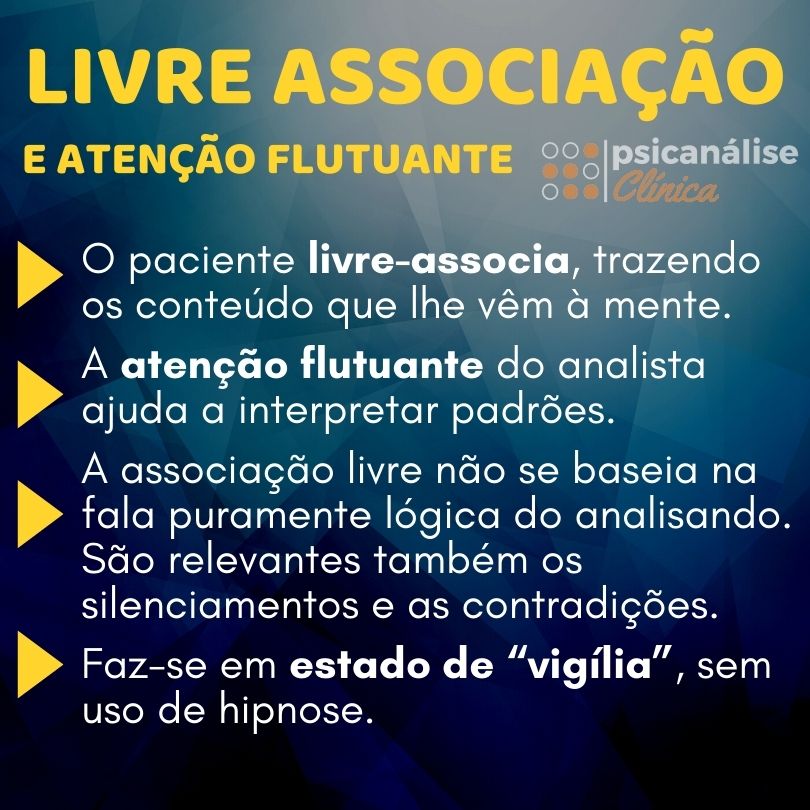 livre associação e atenção flutuante, resumo