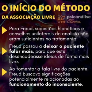 surgimento do método da associação livre freud