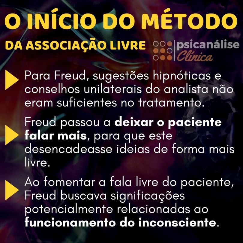 surgimento do método da associação livre freud