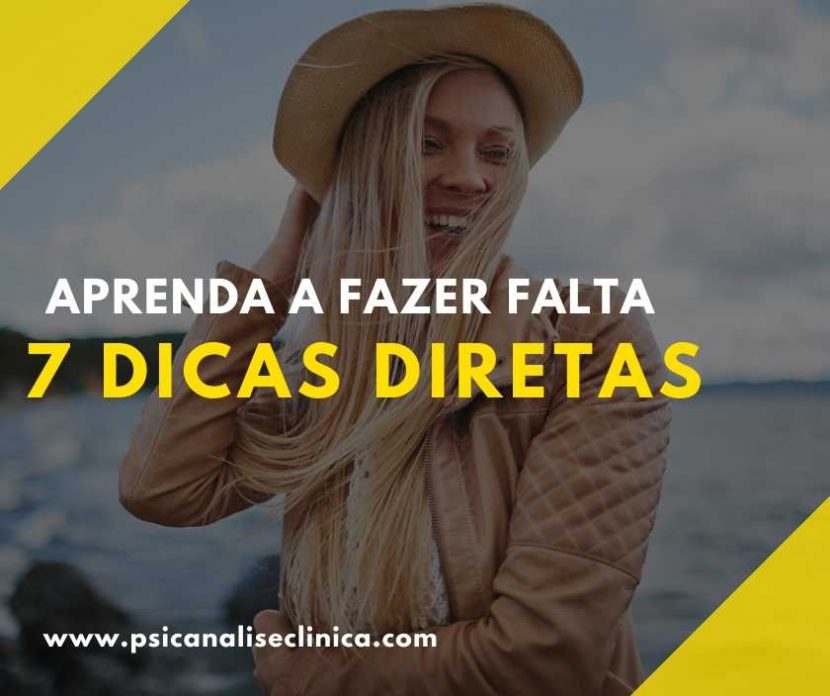 aprenda a fazer falta