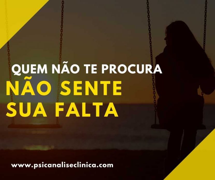 ️Se não te procura, é porque não sente sua falta. ️👈👉e não faz