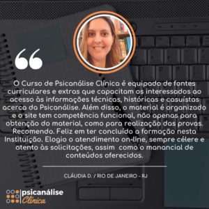 claudia rj curso formação psicanálise clínica depoimento