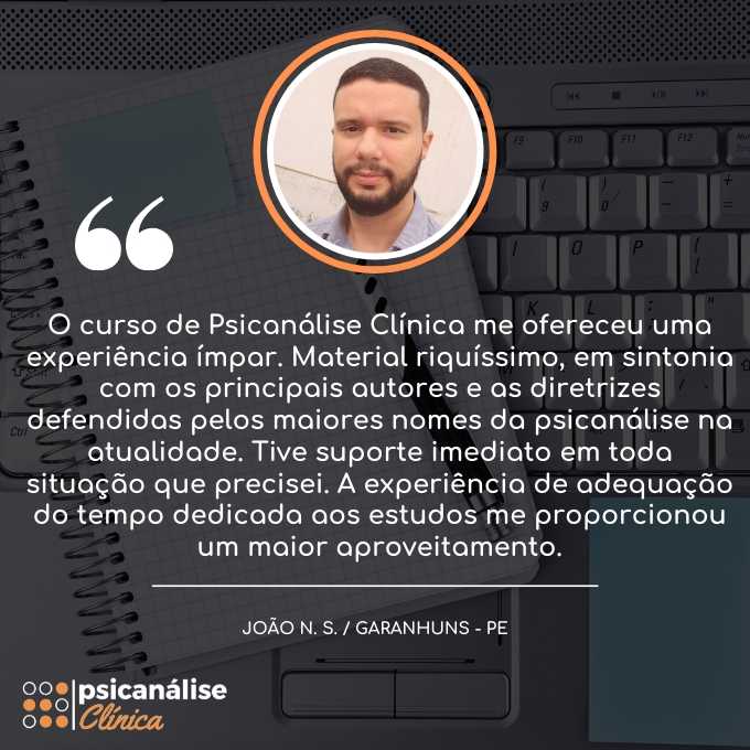 joao nunes depoimento psicanálise clínica curso de formação