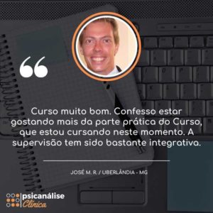 José Uberlândia MG Depoimento curso psicanálise clínica