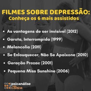 filmes sobre depressão infográfico psicanálise