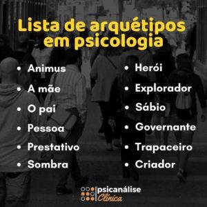 Lista de arquétipos da psicologia