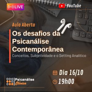 live psicanálise contemporânea, psicanálise atual