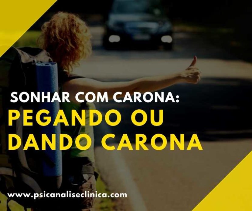 sonhar com alguém oferecendo carona