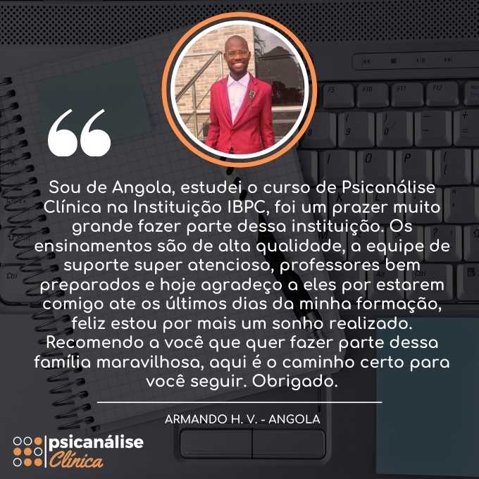 Curso Psicanálise em Angola - depoimento Armando