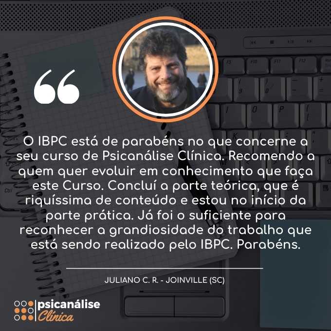 Curso Psicanálise em Joinville SC - depoimento Juliano