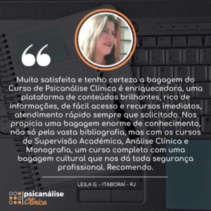 Psicanálise Clínica Curso Itaboraí RJ - Leila