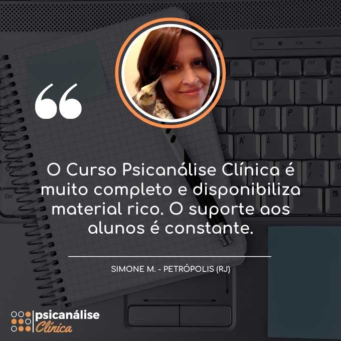 Simone depoimento curso psicanálise clínica em Petrópolis RJ