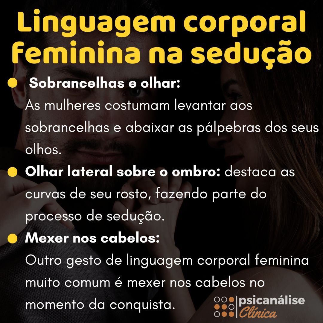 Linguagem corporal feminina esquema