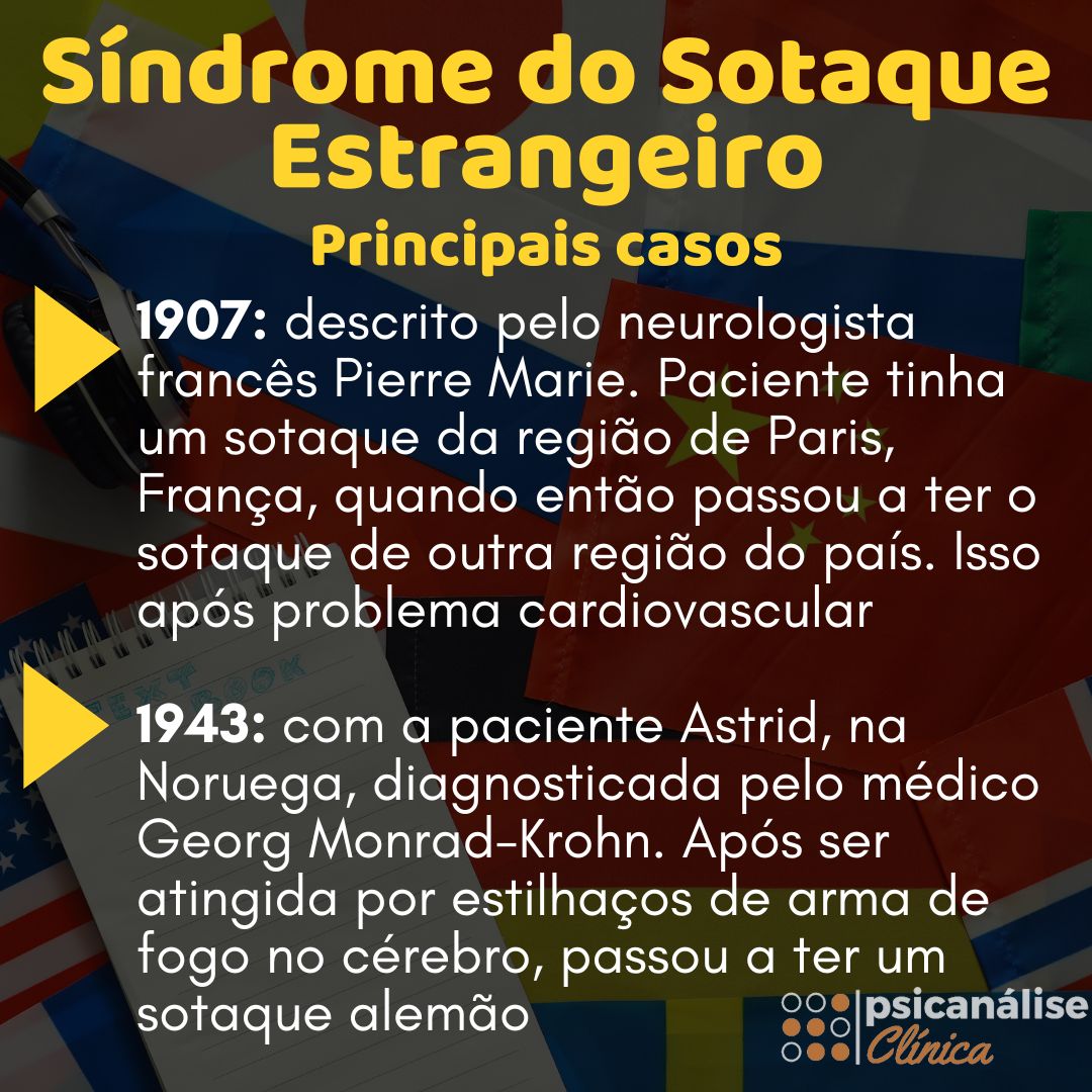 Síndrome do sotaque estrangeiro casos