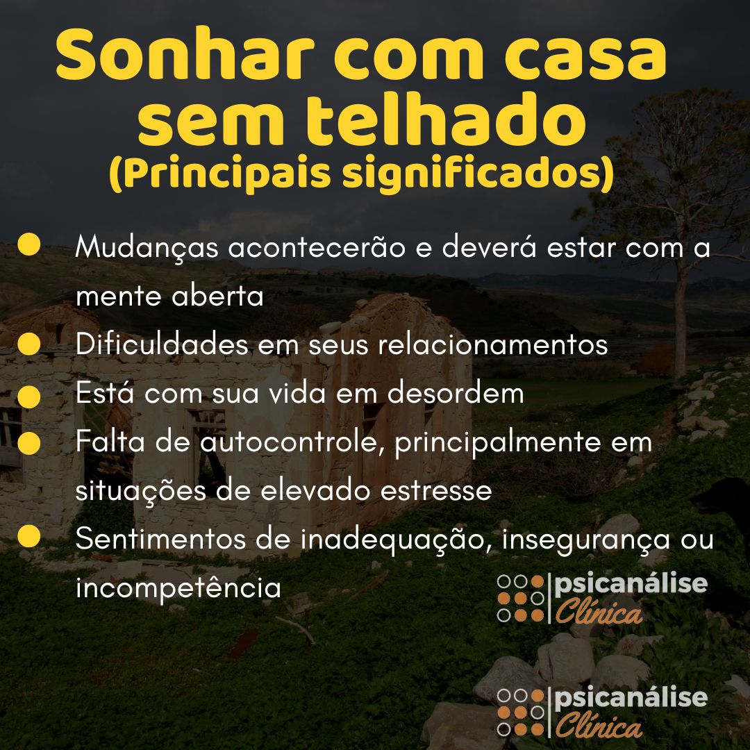 Sonhar com casa sem telhado resumido