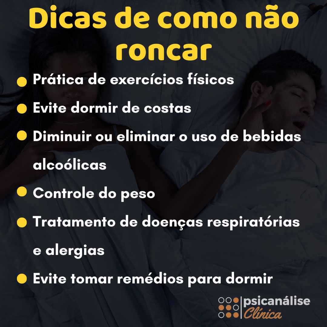 Dicas de como não roncar