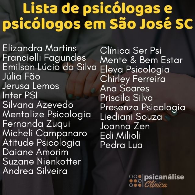 Psicólogos em São José SC Lista