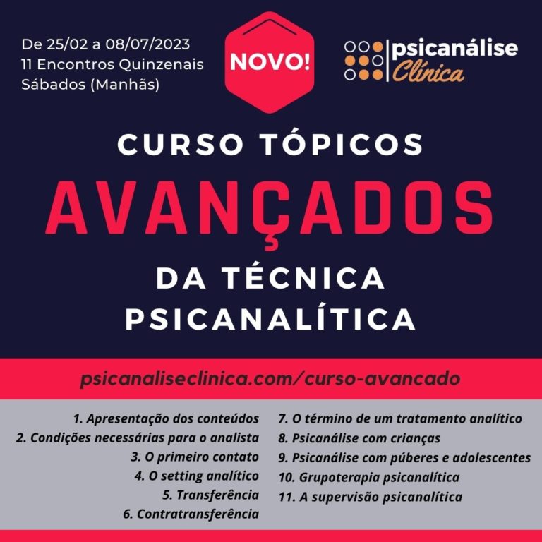 curso avançado psicanálise tópicos