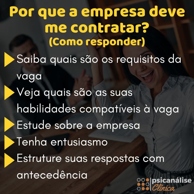 Por que a empresa deve me contratar esquema