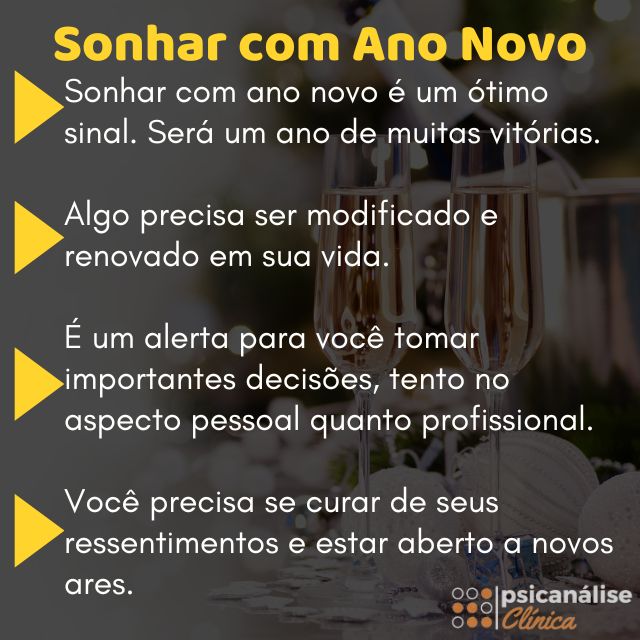 Sonhar com ano novo resumido