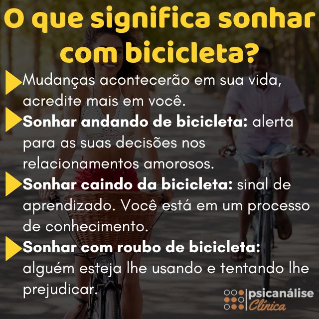 Sonhar com bicicleta esquema