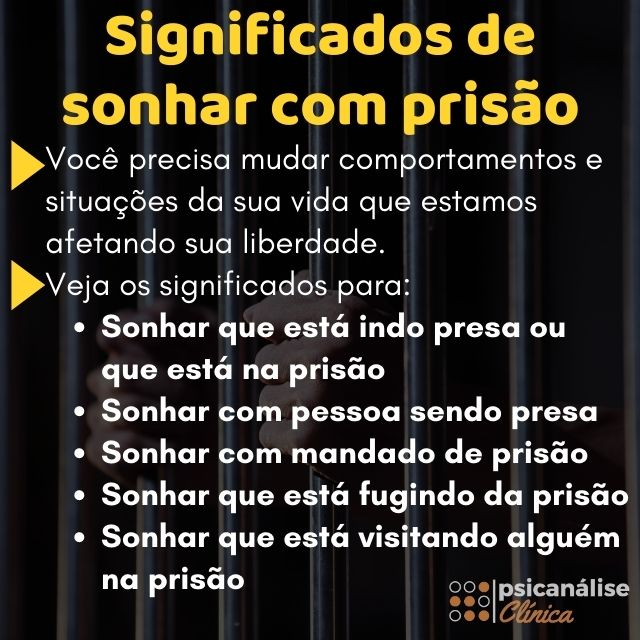 Sonhar com prisão resumo