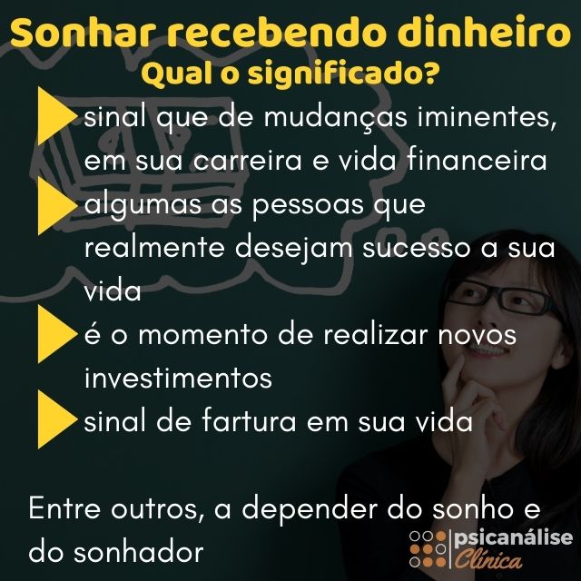 Sonhar recebendo dinheiro resumo