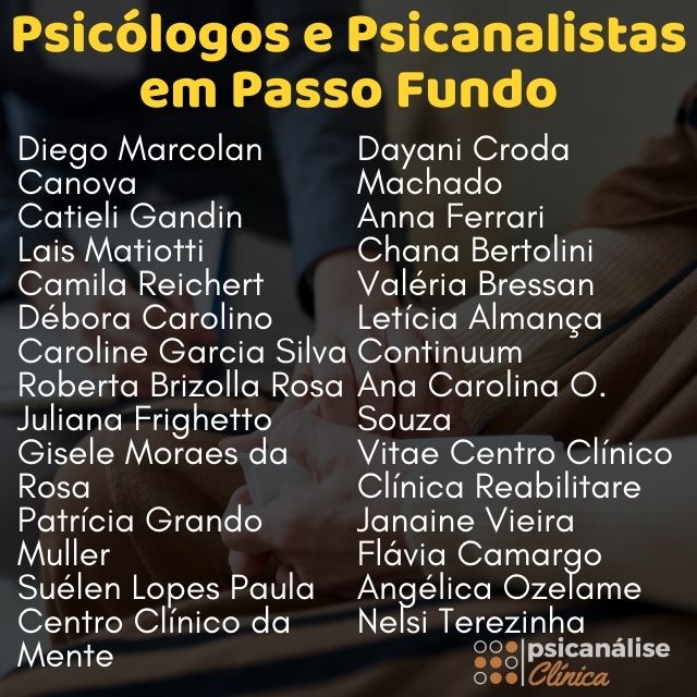 Psicanalistas em Passo Fundo Resumo