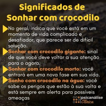 Sonhar com Crocodilo: qual o significado - Psicanálise Clínica