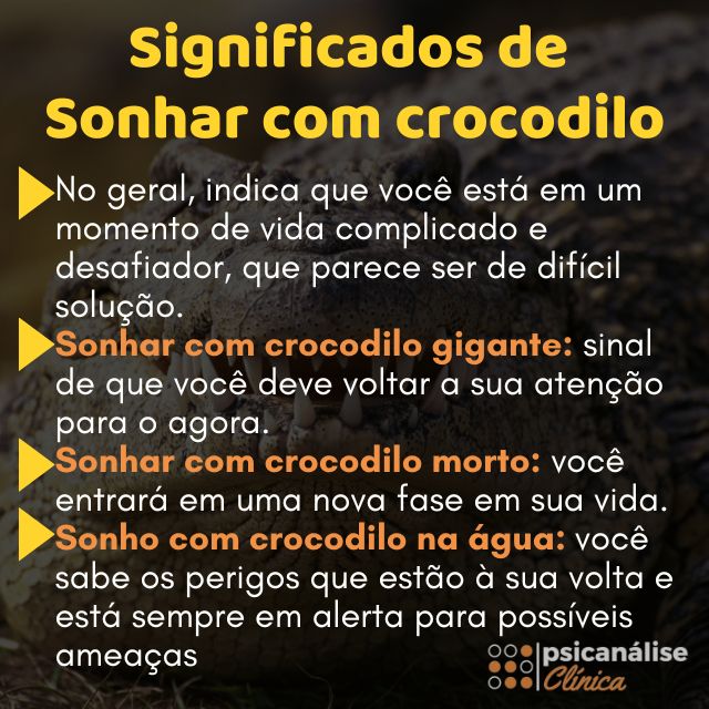 Sonhar com crocodilo resumido