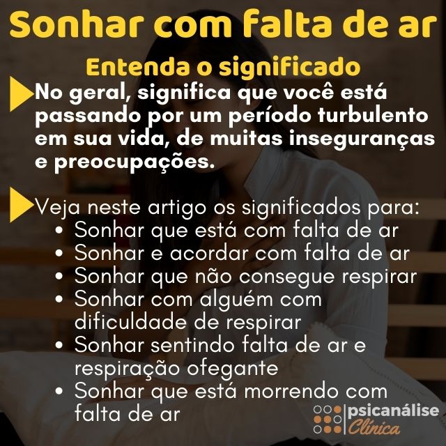 Sonhar com falta de ar esquema