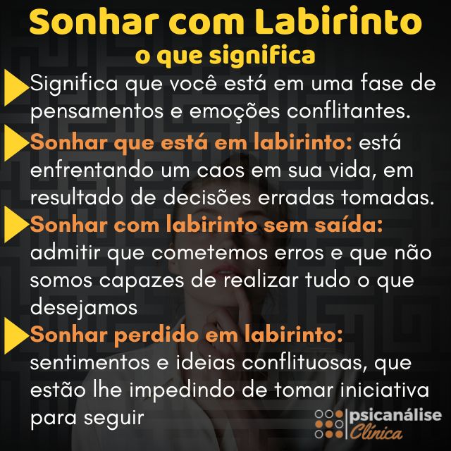 sonhar com labirinto resumido