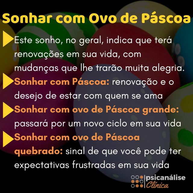 sonhar com ovo de páscoa resumido