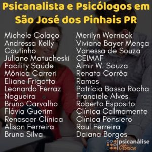 Psicólogos em São José dos Pinhas Lista