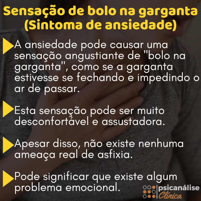 Sensação de bolo na garganta esquema