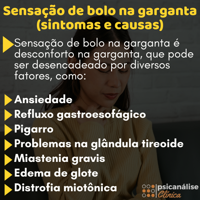 Sensação de bolo na garganta resumo