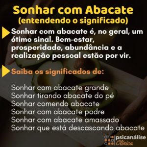 Sonhar com abacate resumido