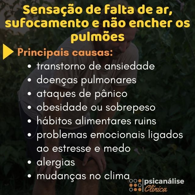 Sensação de falta de ar causas