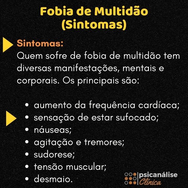 Fobia de multidão Sintomas