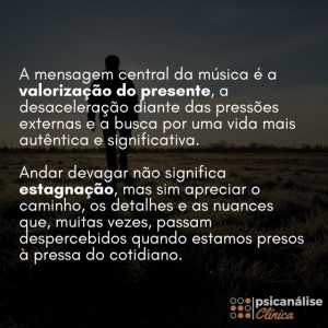 ando devagar porque já tive pressa significado