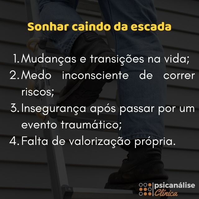 sonhar caindo da escada resumo