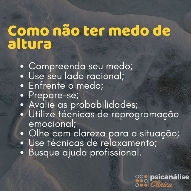 como não ter medo de altura dicas