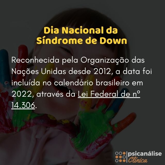 dia nacional da síndrome de down mapa mental