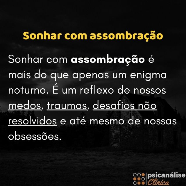 sonhar com assombração mapa mental
