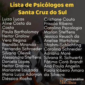 psicólogos em Santa Cruz do Sul lista
