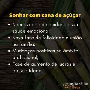 sonhar com cana de açúcar resumo