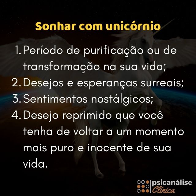 sonhar com unicórnio resumo