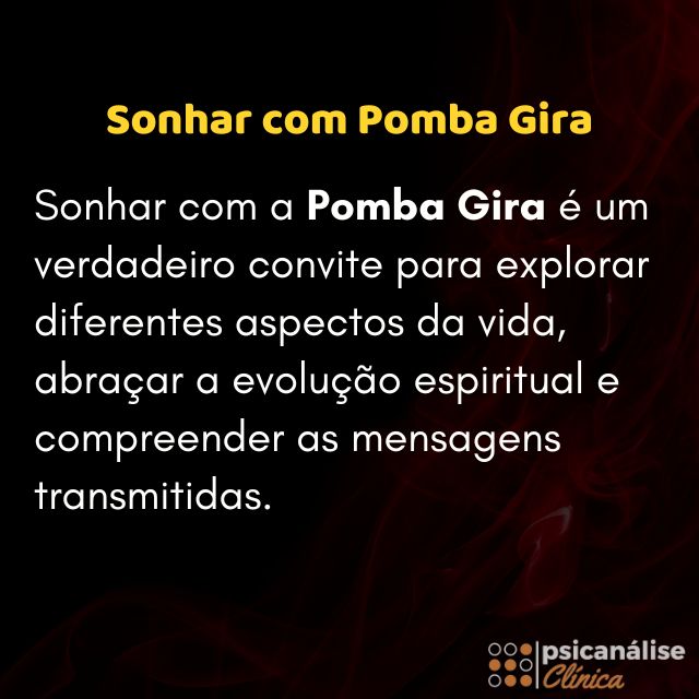 sonhar com pomba gira resumo