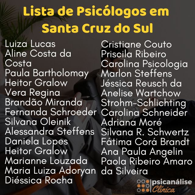 psicólogos em Santa Cruz do Sul lista