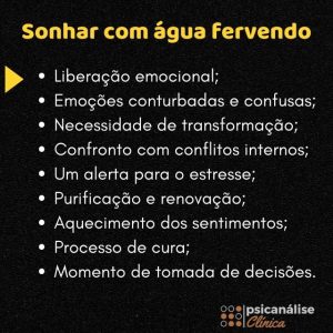 sonhar com água fervendo mapas mentais